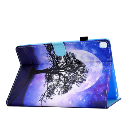 For iPad 10.2 (2020) / (2019) / iPad Air 10.5 inch (2019) Stand Leather Shockproof Case Pattern Printing Card Slots Magnetic Closure Tablet Cover