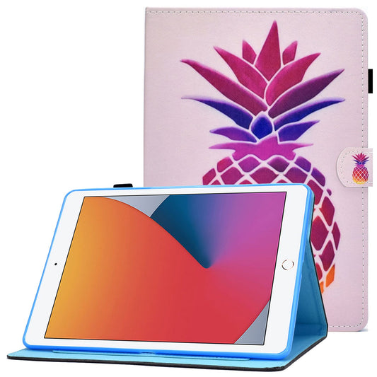 For iPad 10.2 (2020) / (2019) / iPad Air 10.5 inch (2019) Stand Leather Shockproof Case Pattern Printing Card Slots Magnetic Closure Tablet Cover