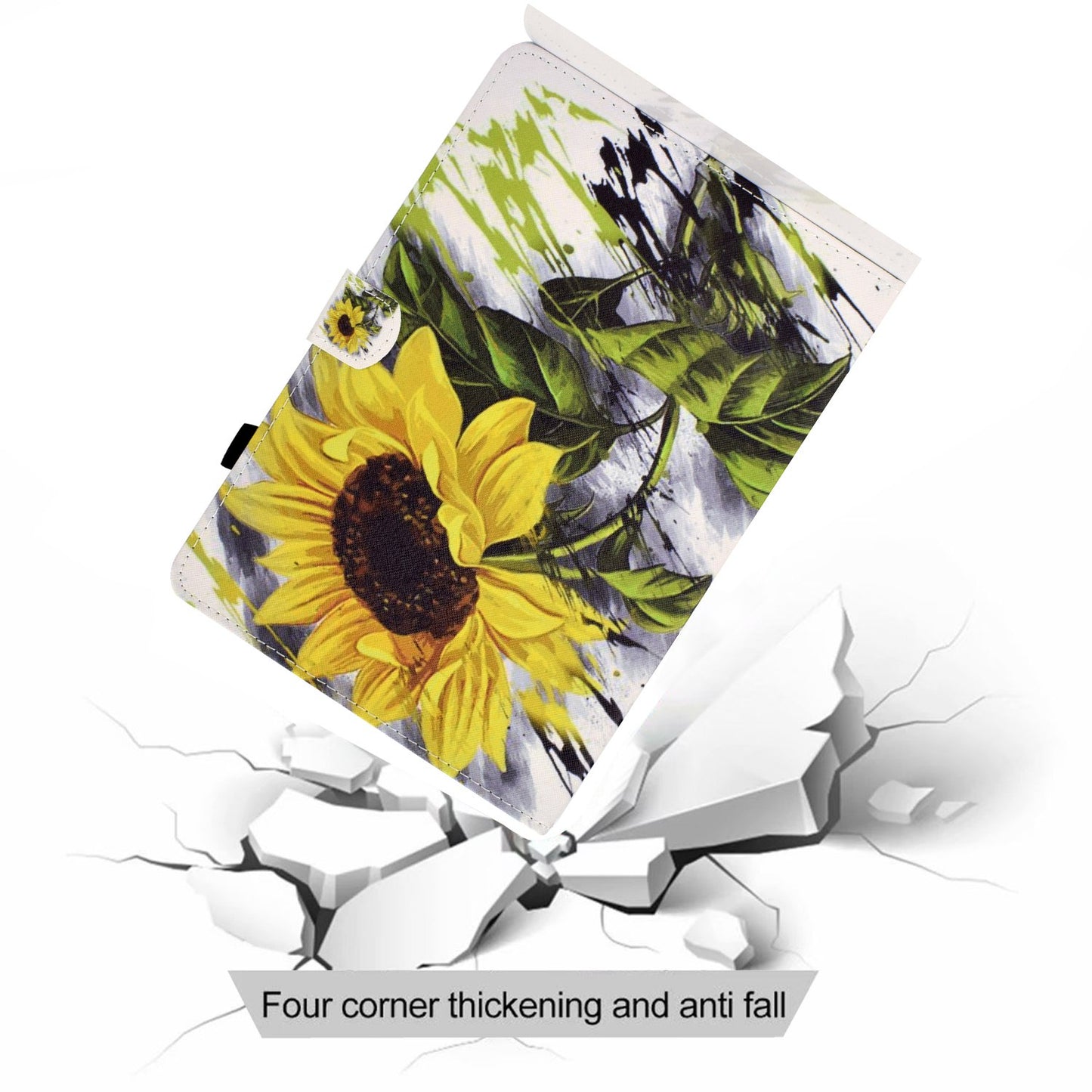 For iPad 10.2 (2020) / (2019) / iPad Air 10.5 inch (2019) Stand Leather Shockproof Case Pattern Printing Card Slots Magnetic Closure Tablet Cover