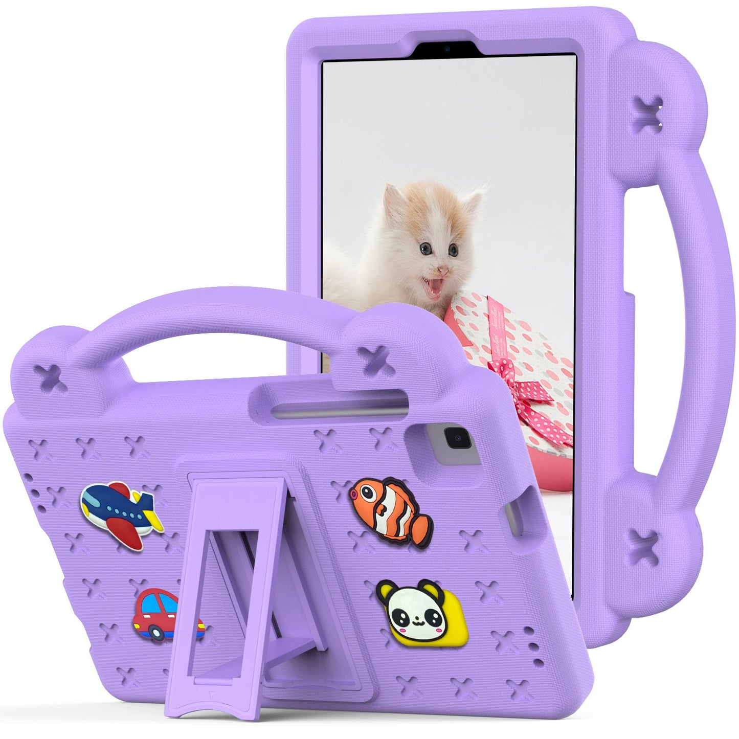 For Samsung Galaxy Tab A7 Lite 8.7-inch / Tab A 8.0 (2019) SM-T290 (Wi-Fi) / SM-T295 (LTE) Anti-fall Protective Case Shockproof EVA Tablet Cover Portable Case with Kickstand