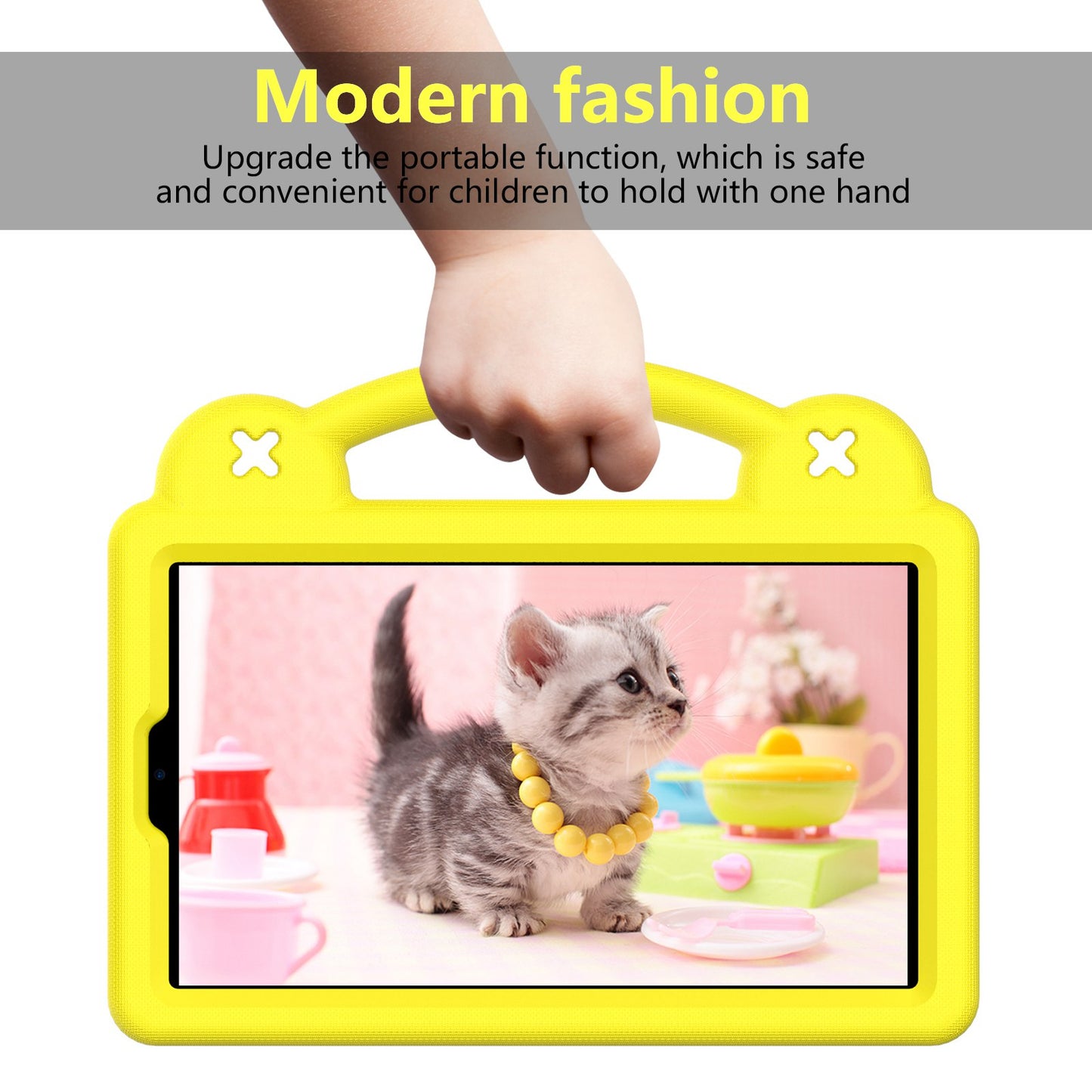 For Samsung Galaxy Tab A7 Lite 8.7-inch / Tab A 8.0 (2019) SM-T290 (Wi-Fi) / SM-T295 (LTE) Anti-fall Protective Case Shockproof EVA Tablet Cover Portable Case with Kickstand