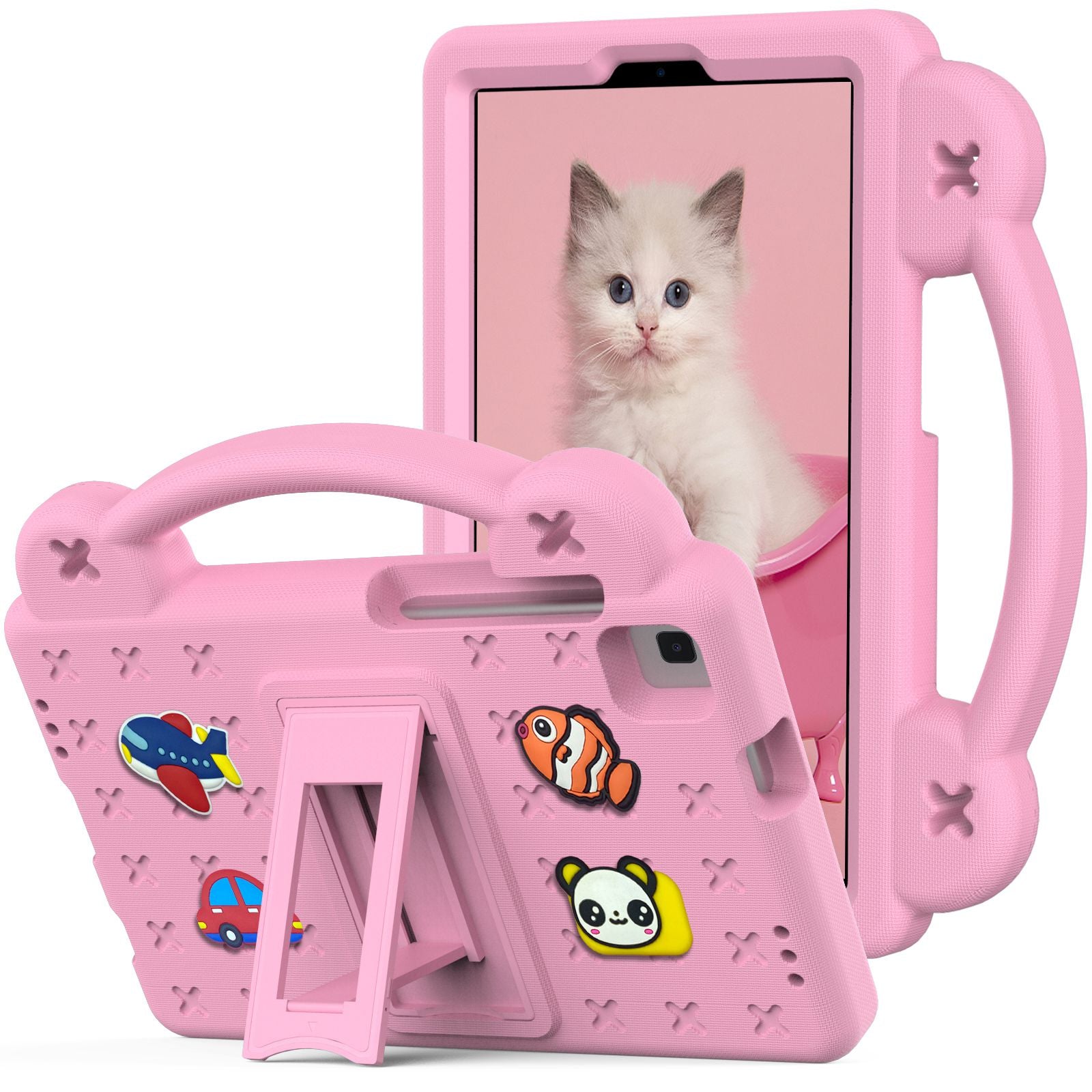 For Samsung Galaxy Tab A7 Lite 8.7-inch / Tab A 8.0 (2019) SM-T290 (Wi-Fi) / SM-T295 (LTE) Anti-fall Protective Case Shockproof EVA Tablet Cover Portable Case with Kickstand