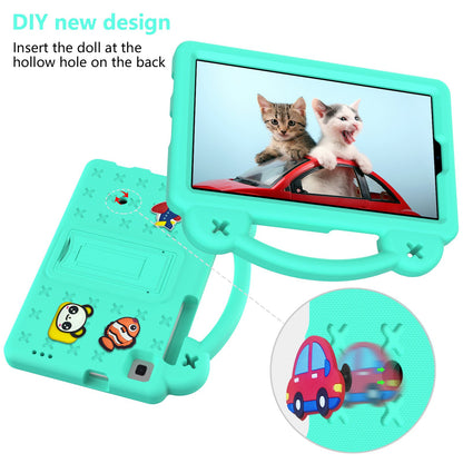 For Samsung Galaxy Tab A7 Lite 8.7-inch / Tab A 8.0 (2019) SM-T290 (Wi-Fi) / SM-T295 (LTE) Anti-fall Protective Case Shockproof EVA Tablet Cover Portable Case with Kickstand