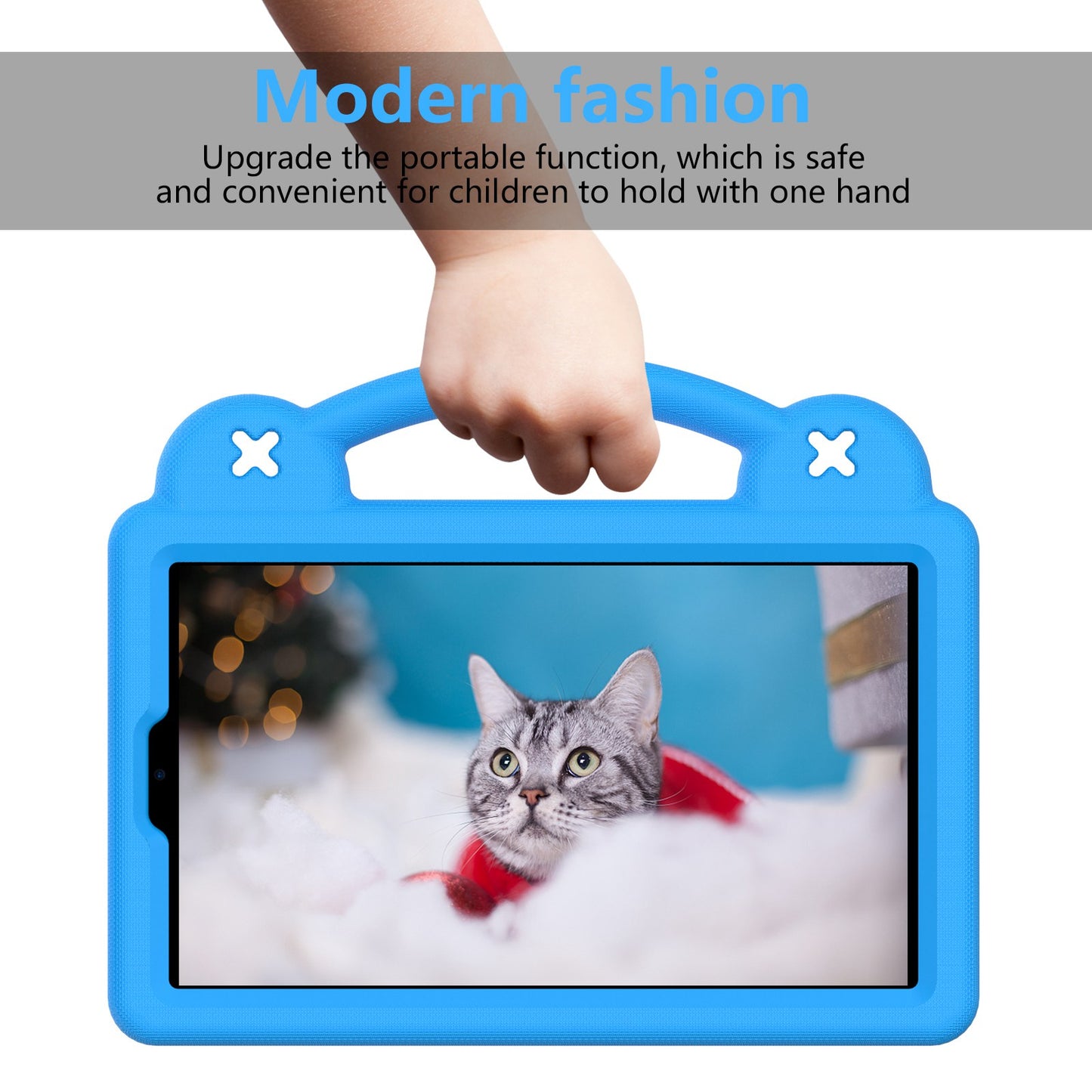 For Samsung Galaxy Tab A7 Lite 8.7-inch / Tab A 8.0 (2019) SM-T290 (Wi-Fi) / SM-T295 (LTE) Anti-fall Protective Case Shockproof EVA Tablet Cover Portable Case with Kickstand