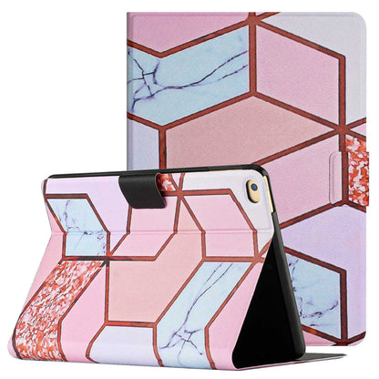For iPad 9.7-inch (2018) / (2017) / iPad Air (2013) / Air 2 Stand Card Holder Marble Pattern Case PU Leather Tablet Cover with Auto Wake / Sleep