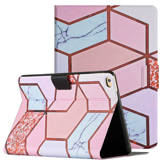 For iPad 9.7-inch (2018) / (2017) / iPad Air (2013) / Air 2 Stand Card Holder Marble Pattern Case PU Leather Tablet Cover with Auto Wake / Sleep
