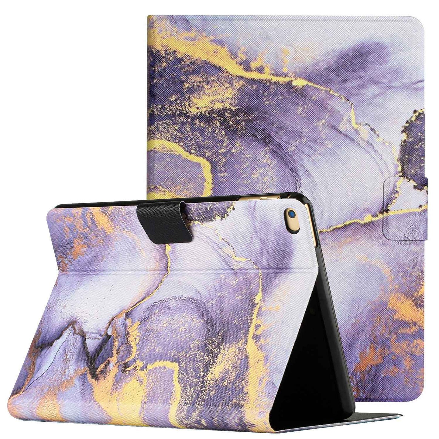 For iPad 9.7-inch (2018) / (2017) / iPad Air (2013) / Air 2 Stand Card Holder Marble Pattern Case PU Leather Tablet Cover with Auto Wake / Sleep