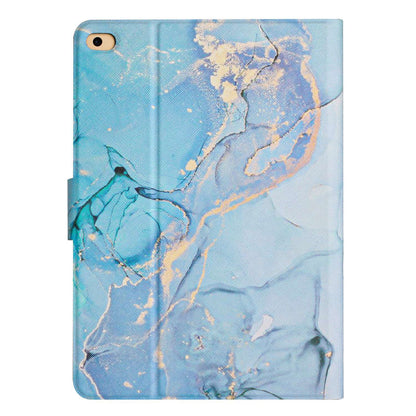 For iPad 9.7-inch (2018) / (2017) / iPad Air (2013) / Air 2 Stand Card Holder Marble Pattern Case PU Leather Tablet Cover with Auto Wake / Sleep