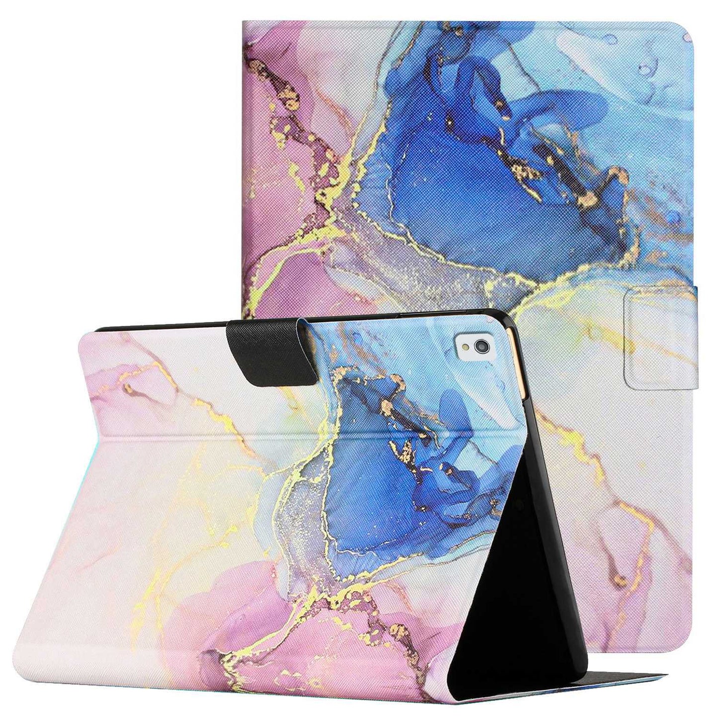 For iPad 10.2 (2021) / (2020) / iPad Air 10.5 inch (2019) Marble Pattern Printing Stand Leather Tablet Case with Card Holder and Auto Wake / Sleep
