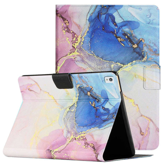 For iPad 10.2 (2021) / (2020) / iPad Air 10.5 inch (2019) Marble Pattern Printing Stand Leather Tablet Case with Card Holder and Auto Wake / Sleep