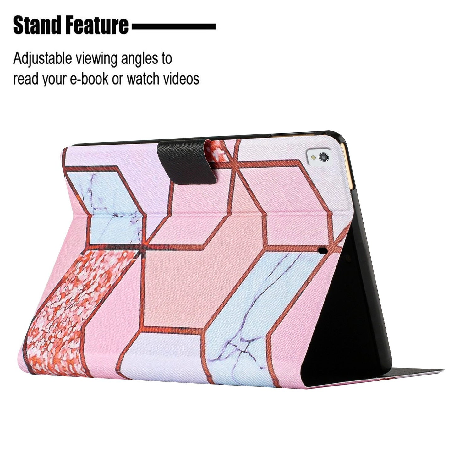 For iPad 10.2 (2021) / (2020) / iPad Air 10.5 inch (2019) Marble Pattern Printing Stand Leather Tablet Case with Card Holder and Auto Wake / Sleep