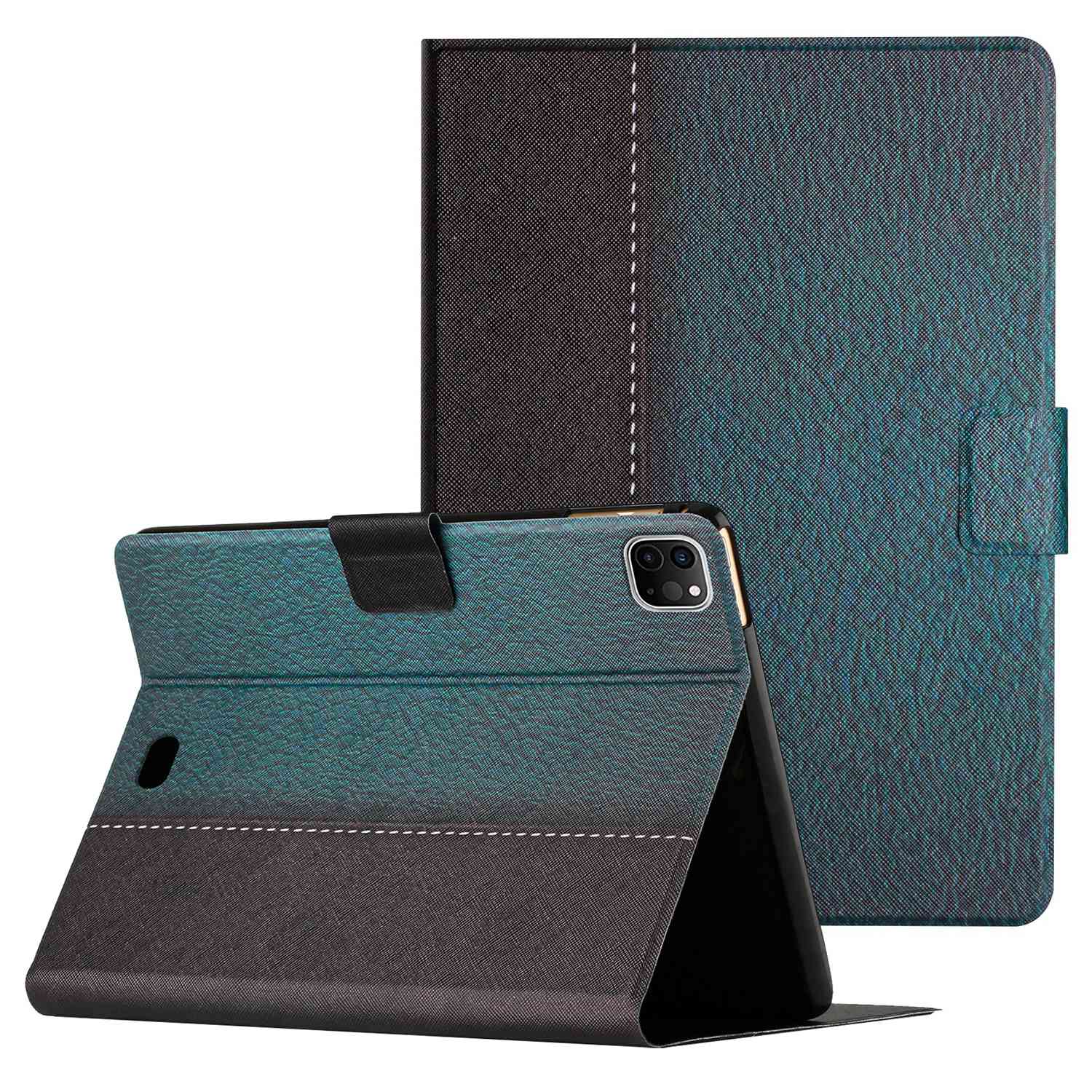 For iPad Pro 11-inch (2018) / (2020) / iPad Air (2022) / (2020) Bi-color Splicing Stand Card Holder Leather Tablet Case Auto Wake / Sleep Cover
