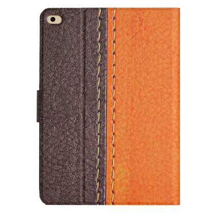 For iPad 9.7-inch (2018) / (2017) / iPad Air (2013) / Air 2 Bi-color Splicing Tablet Case PU Leather Stand Card Holder Anti-scratch Protective Shell
