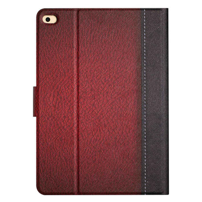 For iPad 9.7-inch (2018) / (2017) / iPad Air (2013) / Air 2 Bi-color Splicing Tablet Case PU Leather Stand Card Holder Anti-scratch Protective Shell