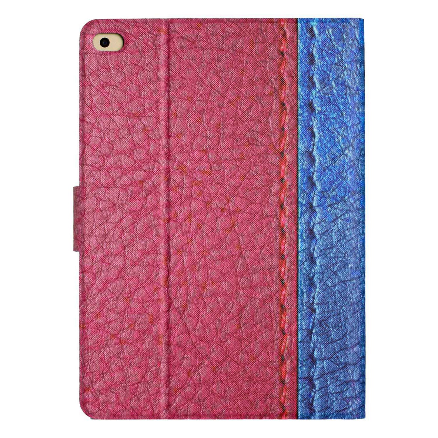 For iPad 9.7-inch (2018) / (2017) / iPad Air (2013) / Air 2 Bi-color Splicing Tablet Case PU Leather Stand Card Holder Anti-scratch Protective Shell