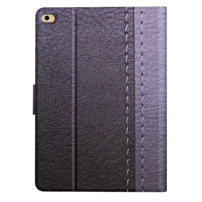 For iPad 9.7-inch (2018) / (2017) / iPad Air (2013) / Air 2 Bi-color Splicing Tablet Case PU Leather Stand Card Holder Anti-scratch Protective Shell
