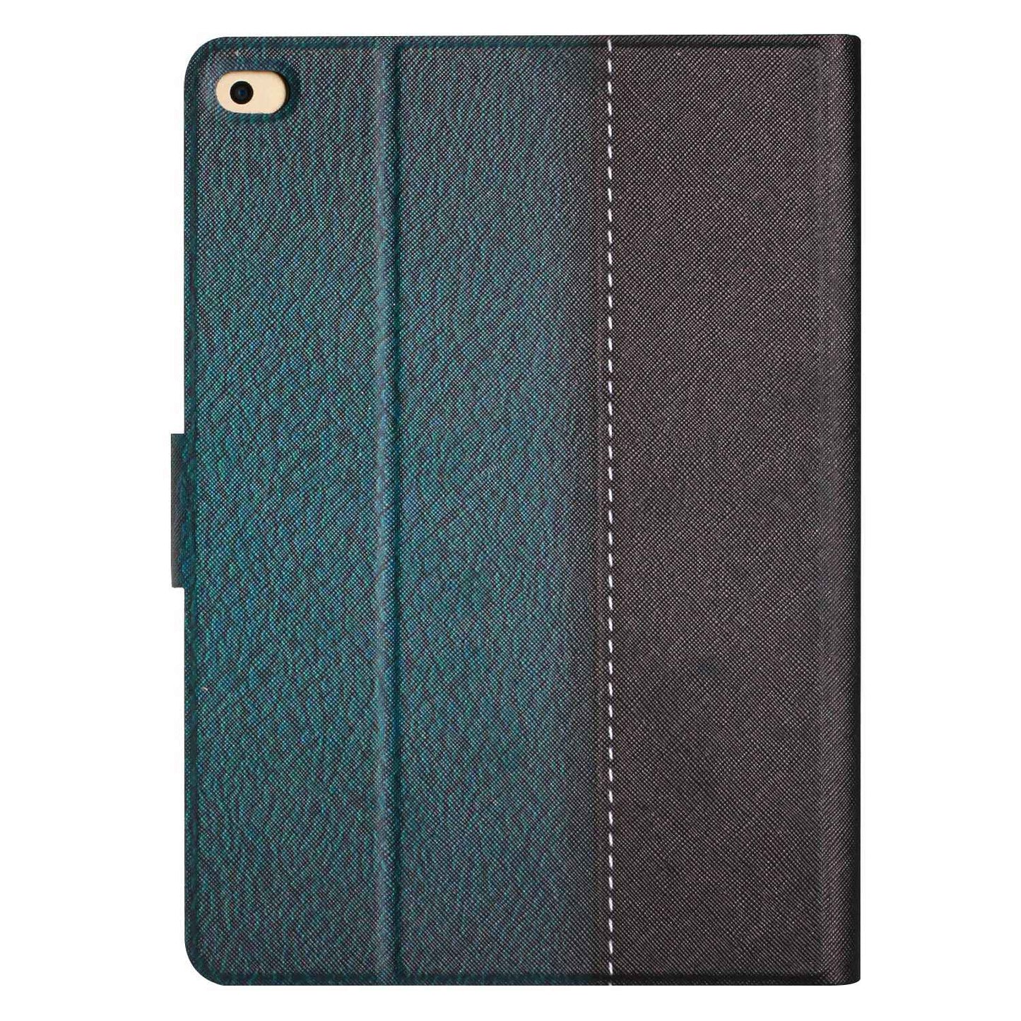 For iPad 9.7-inch (2018) / (2017) / iPad Air (2013) / Air 2 Bi-color Splicing Tablet Case PU Leather Stand Card Holder Anti-scratch Protective Shell