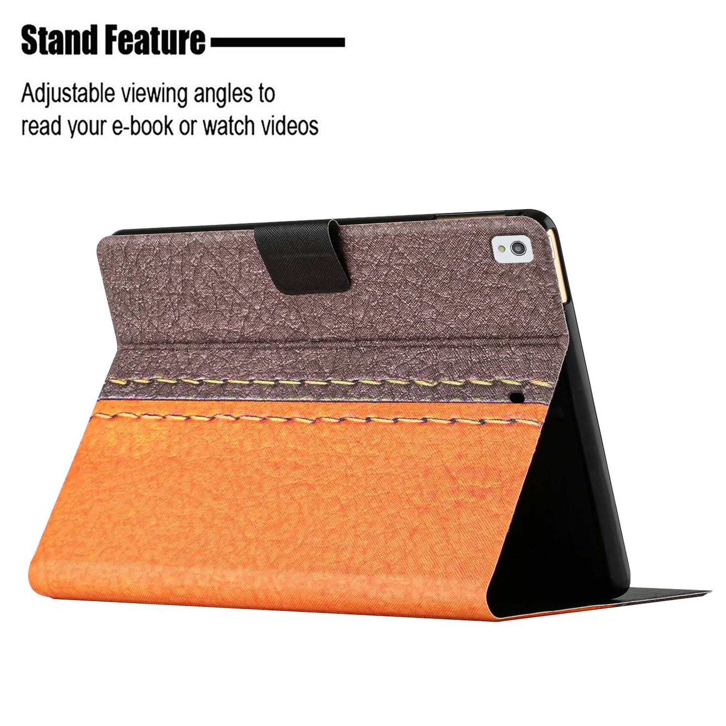 For iPad 10.2 (2021) / (2020) / iPad Air 10.5 inch (2019) Auto Wake / Sleep Tablet Case Bi-color Splicing PU Leather Stand Card Holder Cover
