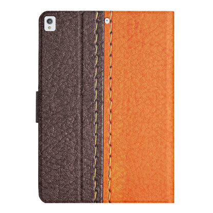 For iPad 10.2 (2021) / (2020) / iPad Air 10.5 inch (2019) Auto Wake / Sleep Tablet Case Bi-color Splicing PU Leather Stand Card Holder Cover