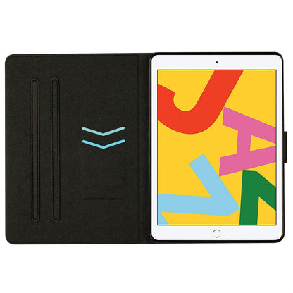 For iPad 10.2 (2021) / (2020) / iPad Air 10.5 inch (2019) Auto Wake / Sleep Tablet Case Bi-color Splicing PU Leather Stand Card Holder Cover