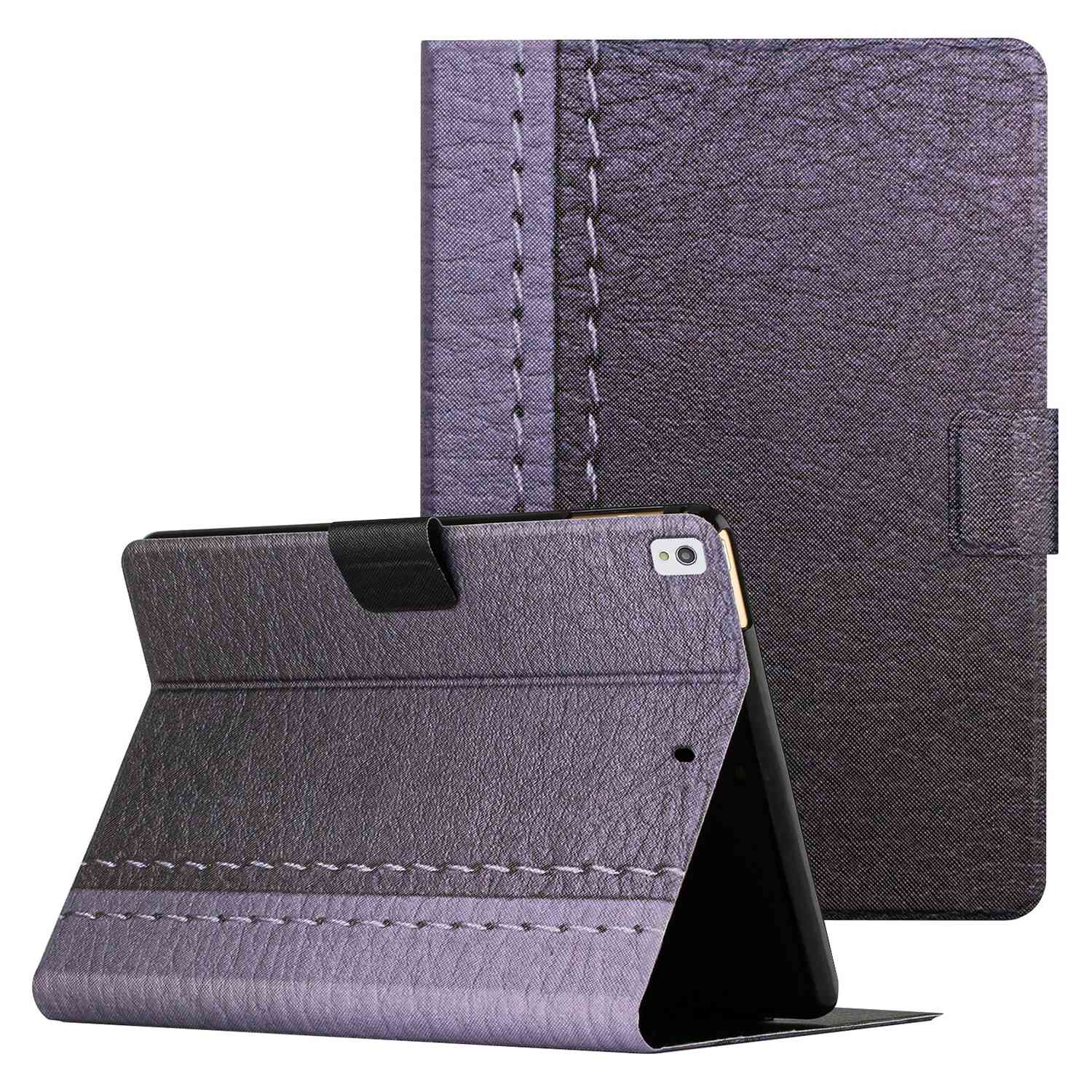 For iPad 10.2 (2021) / (2020) / iPad Air 10.5 inch (2019) Auto Wake / Sleep Tablet Case Bi-color Splicing PU Leather Stand Card Holder Cover