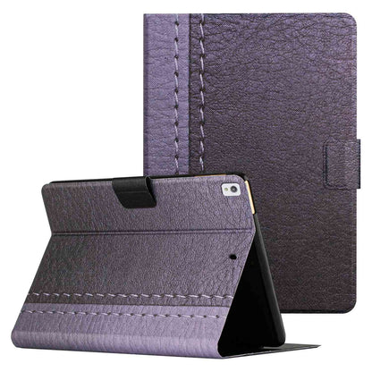 For iPad 10.2 (2021) / (2020) / iPad Air 10.5 inch (2019) Auto Wake / Sleep Tablet Case Bi-color Splicing PU Leather Stand Card Holder Cover