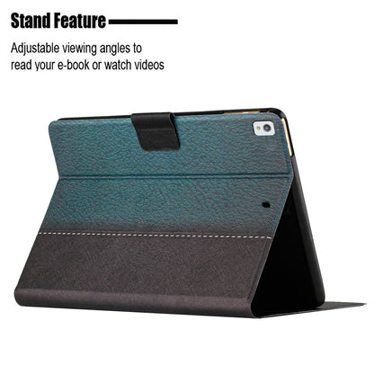 For iPad 10.2 (2021) / (2020) / iPad Air 10.5 inch (2019) Auto Wake / Sleep Tablet Case Bi-color Splicing PU Leather Stand Card Holder Cover