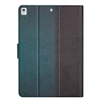For iPad 10.2 (2021) / (2020) / iPad Air 10.5 inch (2019) Auto Wake / Sleep Tablet Case Bi-color Splicing PU Leather Stand Card Holder Cover