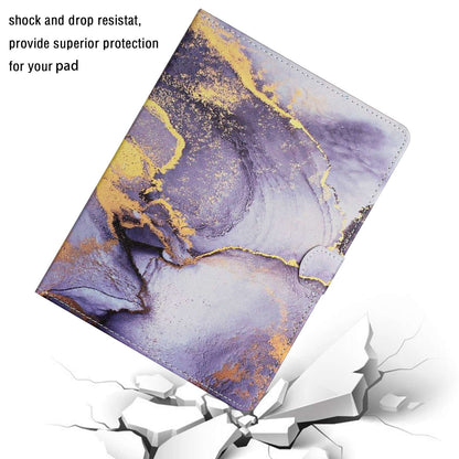 10-inch Tablet Universal PU Leather Case Stitching Marble Pattern Anti-scratch Protective Cover with Stand Card Holder