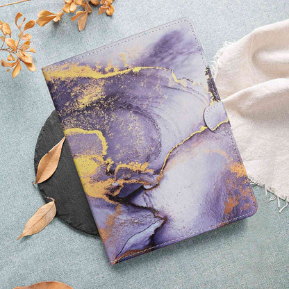 10-inch Tablet Universal PU Leather Case Stitching Marble Pattern Anti-scratch Protective Cover with Stand Card Holder