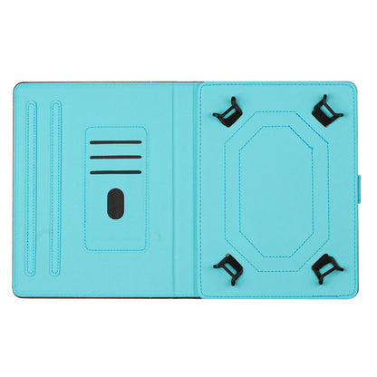 10-inch Tablet Universal PU Leather Case Stitching Marble Pattern Anti-scratch Protective Cover with Stand Card Holder