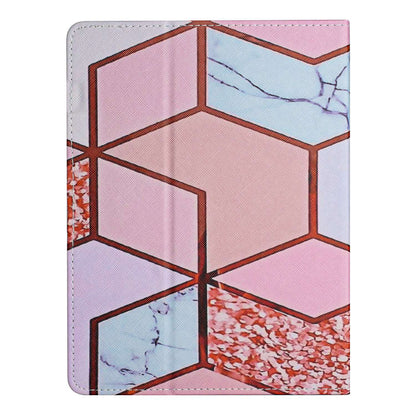 10-inch Tablet Universal PU Leather Case Stitching Marble Pattern Anti-scratch Protective Cover with Stand Card Holder