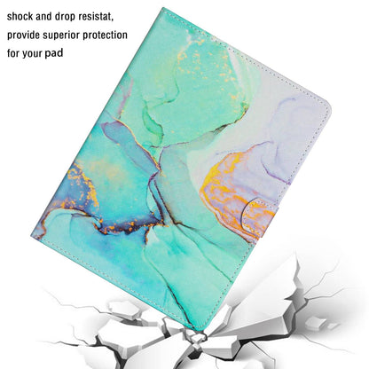 10-inch Tablet Universal PU Leather Case Stitching Marble Pattern Anti-scratch Protective Cover with Stand Card Holder