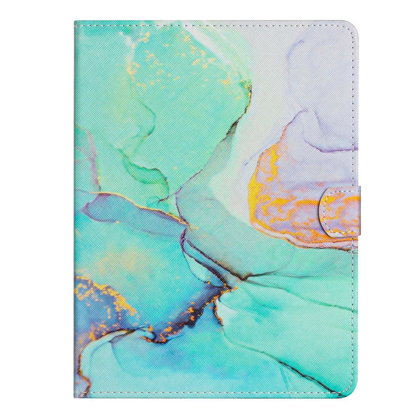 10-inch Tablet Universal PU Leather Case Stitching Marble Pattern Anti-scratch Protective Cover with Stand Card Holder
