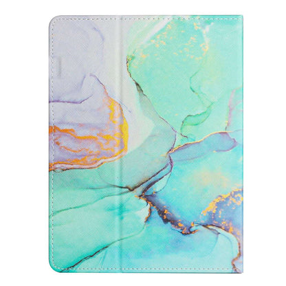 10-inch Tablet Universal PU Leather Case Stitching Marble Pattern Anti-scratch Protective Cover with Stand Card Holder