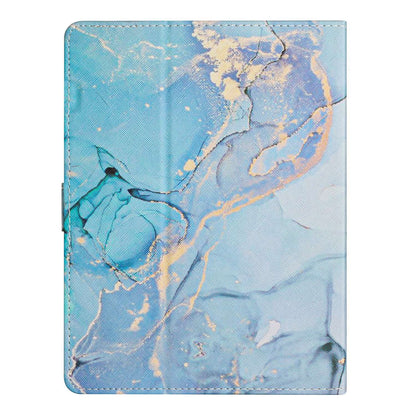 10-inch Tablet Universal PU Leather Case Stitching Marble Pattern Anti-scratch Protective Cover with Stand Card Holder