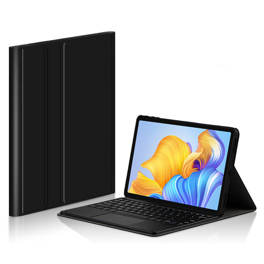 For Honor Pad 8 Anti-Scratch Protective Case with Bluetooth Keyboard Shockproof Genuine Leather Stand Cover