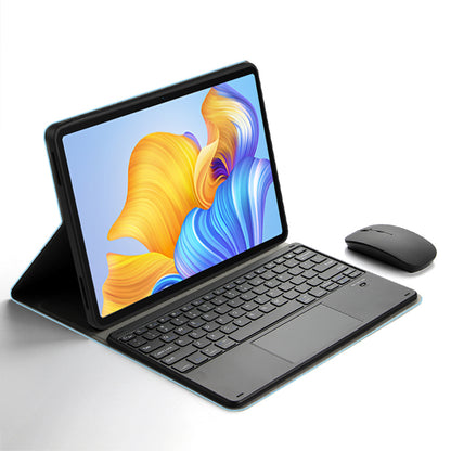 For Honor Pad 8 Anti-Scratch Protective Case with Bluetooth Keyboard Shockproof Genuine Leather Stand Cover
