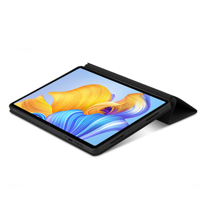 For Honor Pad 8 Protective Cover TPU+PU Leather Anti-Drop Case Shockproof Skin-Touch Tablet Case with Three-fold Stand
