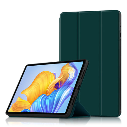 For Honor Pad 8 Protective Cover TPU+PU Leather Anti-Drop Case Shockproof Skin-Touch Tablet Case with Three-fold Stand