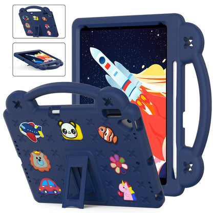For iPad 10.2 (2021) / (2019) / (2020) Portable EVA Case Shockproof Tablet Cover Anti-Scratch Case with Kickstand