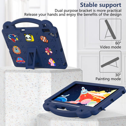 For iPad 10.2 (2021) / (2019) / (2020) Portable EVA Case Shockproof Tablet Cover Anti-Scratch Case with Kickstand