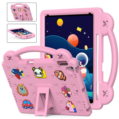 For iPad 10.2 (2021) / (2019) / (2020) Portable EVA Case Shockproof Tablet Cover Anti-Scratch Case with Kickstand