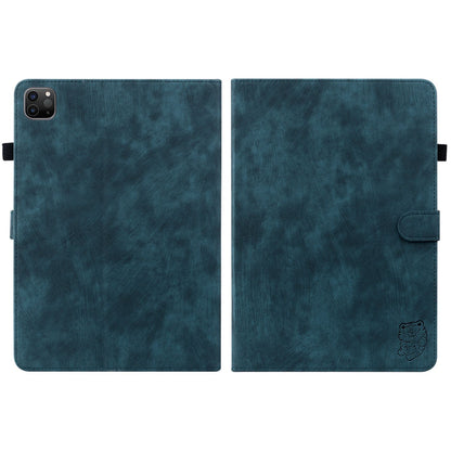 For iPad Air (2020) / (2022)  /  Pro 11-inch (2018) / (2020) / (2021) Anti-Fall Case Cute Tiger Pattern Imprinted TPU+PU Leather Cover with Stand / Card Slot, Auto Wake / Sleep Tablet Case