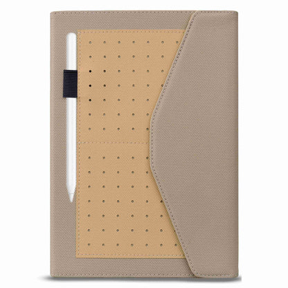 For Lenovo Tab P11 TB-J606F / Tab P11 5G Stand Tablet Case Business Style Splicing Anti-drop Protective Cover with Card Holder and Pen Holder Loop
