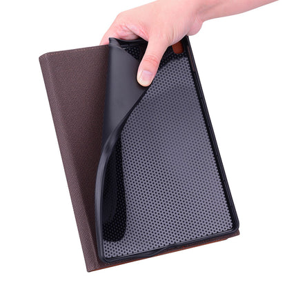 For Lenovo Tab P11 TB-J606F / Tab P11 5G Stand Tablet Case Business Style Splicing Anti-drop Protective Cover with Card Holder and Pen Holder Loop