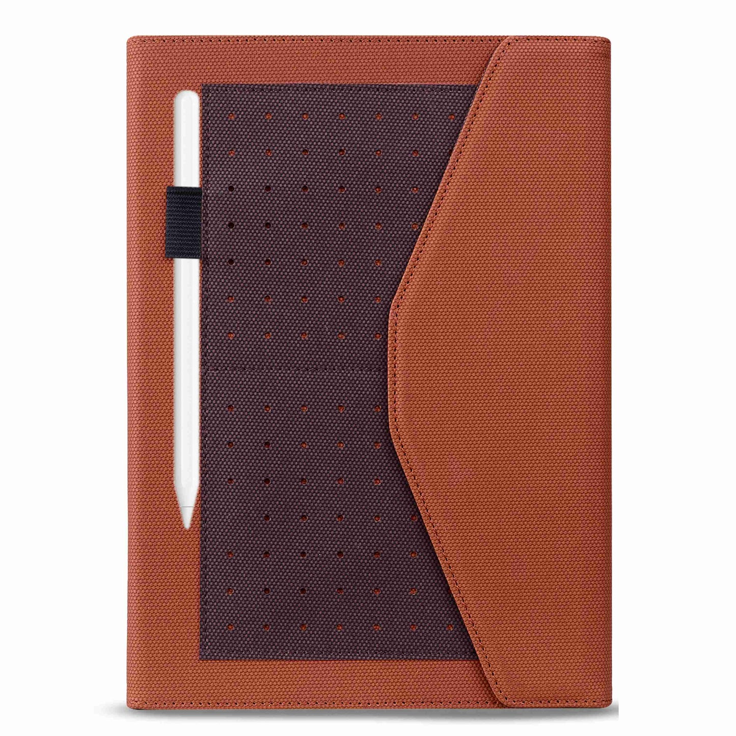 For Lenovo Tab P11 TB-J606F / Tab P11 5G Stand Tablet Case Business Style Splicing Anti-drop Protective Cover with Card Holder and Pen Holder Loop