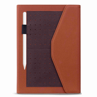 For Lenovo Tab P11 TB-J606F / Tab P11 5G Stand Tablet Case Business Style Splicing Anti-drop Protective Cover with Card Holder and Pen Holder Loop