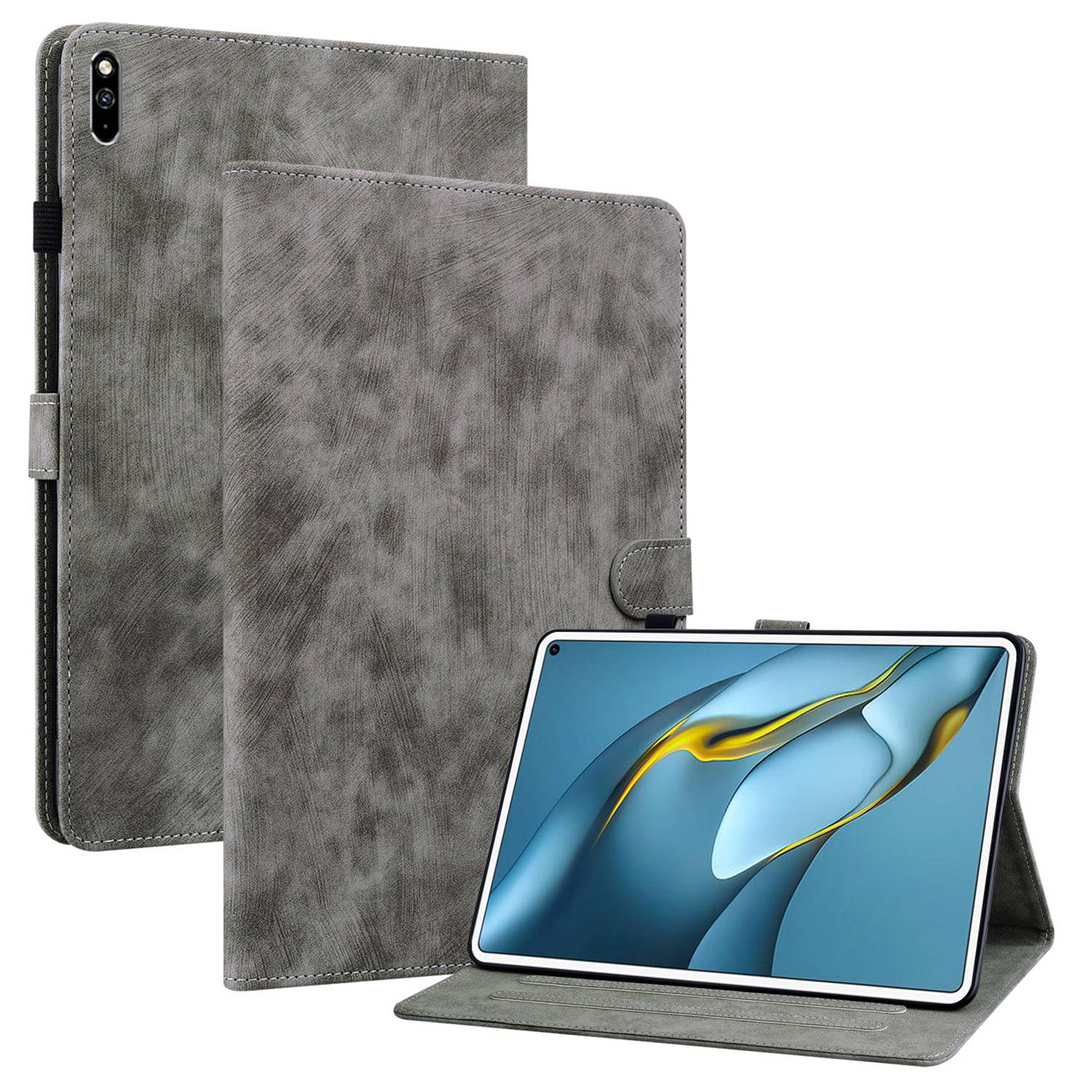 For Huawei MatePad Pro 10.8 (2021) Cute Tiger Pattern Imprinted Tablet Case Adjustable Stand Design TPU+PU Leather Shell with Card Slot