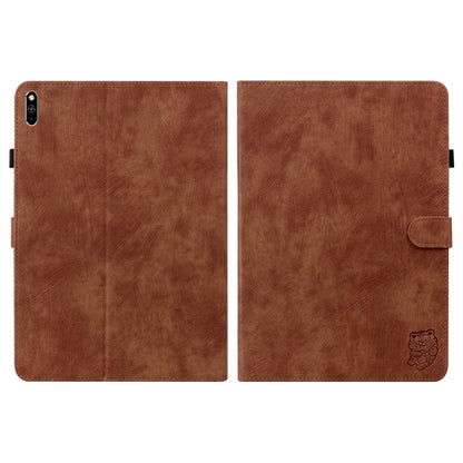 For Huawei MatePad Pro 10.8 (2021) Cute Tiger Pattern Imprinted Tablet Case Adjustable Stand Design TPU+PU Leather Shell with Card Slot